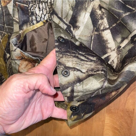 Woolrich Mossy Oak Break Up Camouflage Cargo Hunting Pants Mens Sz L Ankle Snaps - Picture 2 of 8